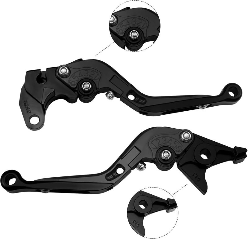 XIDAODIT for Suzuki GSX-8R Motorcycle Clutch Lever Folding Extendable Adjustable Clutch and Brake Levers Set for Suzuki GSX-8R GSX8R 2023 2024(Black) - Image 3